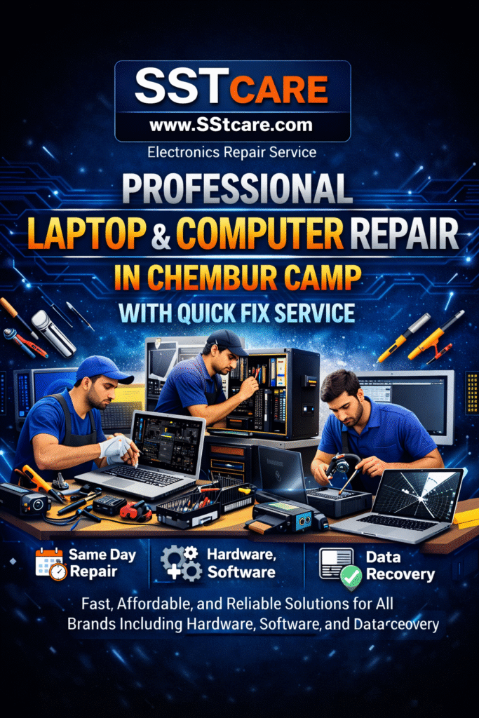 Professional Laptop & Computer Repair in Chembur Camp with Quick Fix Service Fast, Affordable, and Reliable Solutions for All Brands Including Hardware, Software, and Data Recovery