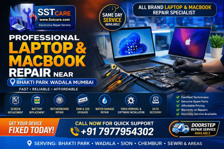 Professional Laptop & MacBook Repair Near Bhakti Park Wadala Mumbai 💻🔧