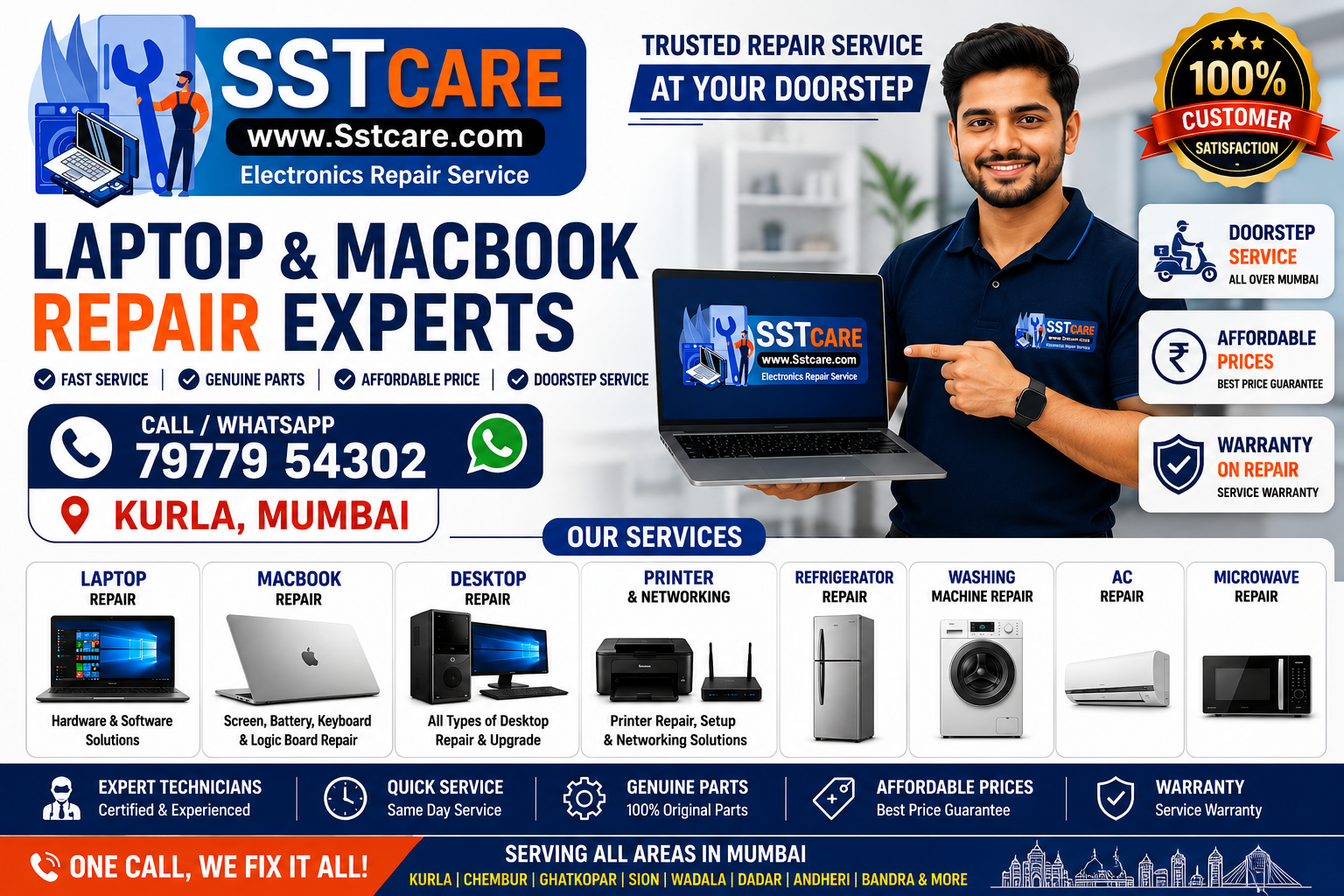 Best Laptop & MacBook Repair in Kurla, Mumbai | Same Day Doorstep Service | SST CARE