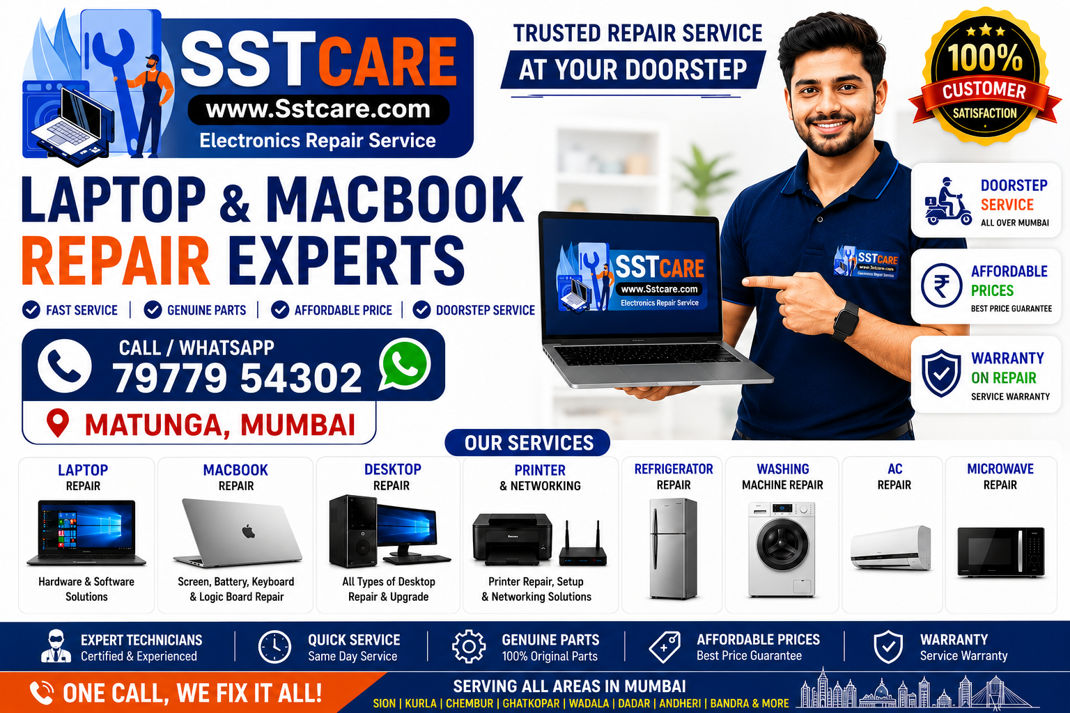 Best Laptop & MacBook Repair in Matunga, Mumbai | Fast & Same Day Doorstep Service | SST CARE