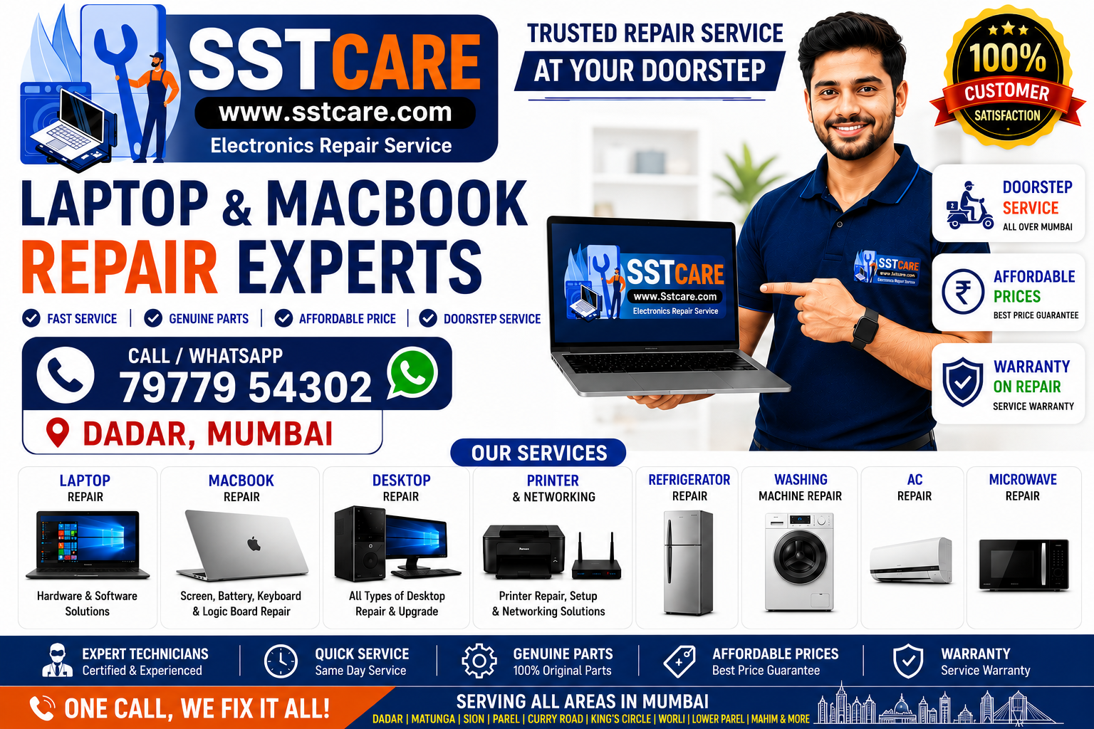 Best Laptop & MacBook Repair in Dadar, Mumbai | Same Day Doorstep Service | SST CARE