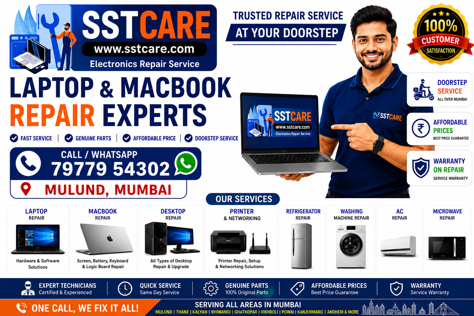 Best Laptop & MacBook Repair in Mulund, Mumbai | Same Day Doorstep Service | SST CARE