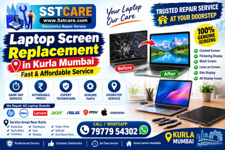 Laptop Screen Replacement in Kurla Mumbai | Fast & Affordable Service | SST CARE