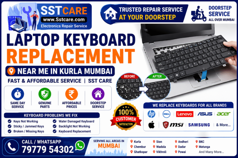 Laptop Keyboard Replacement Near Me in Kurla Mumbai | Fast & Affordable Service | SST CARE